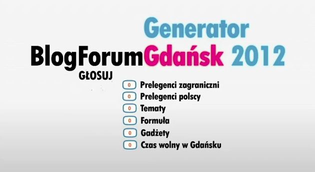 Zapowiedź Blog Forum Gdańsk 2012