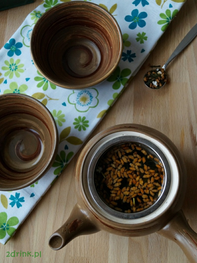 Zielona herbata Genmaicha z dodatkiem prażonego ryżu