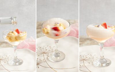All You Need Is Love – różowy drink z winem musującym i lodami