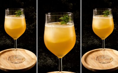 Sparkling Honey Cocktail – orzeźwiający drink z whisky, miodem i winem musującym